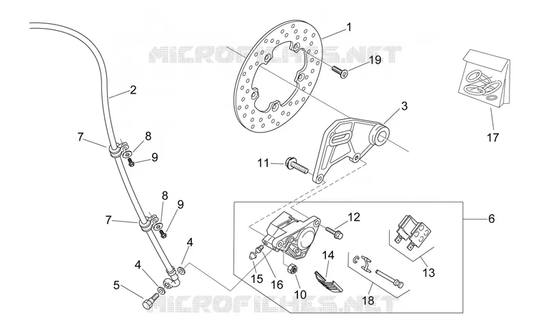 Pince frein arrière Aprilia APRILIA-MOTORCYCLES 125 RS 2003  RS 125