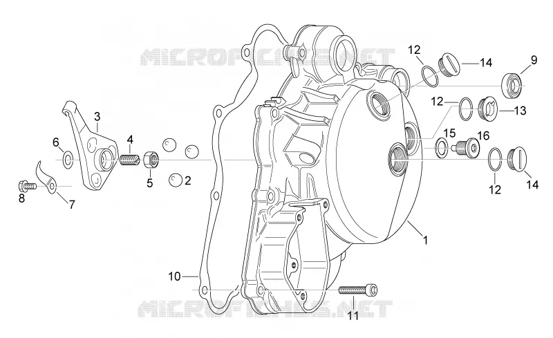 Couvercle embrayage Aprilia APRILIA-MOTORCYCLES 125 RS 2006  RS 125