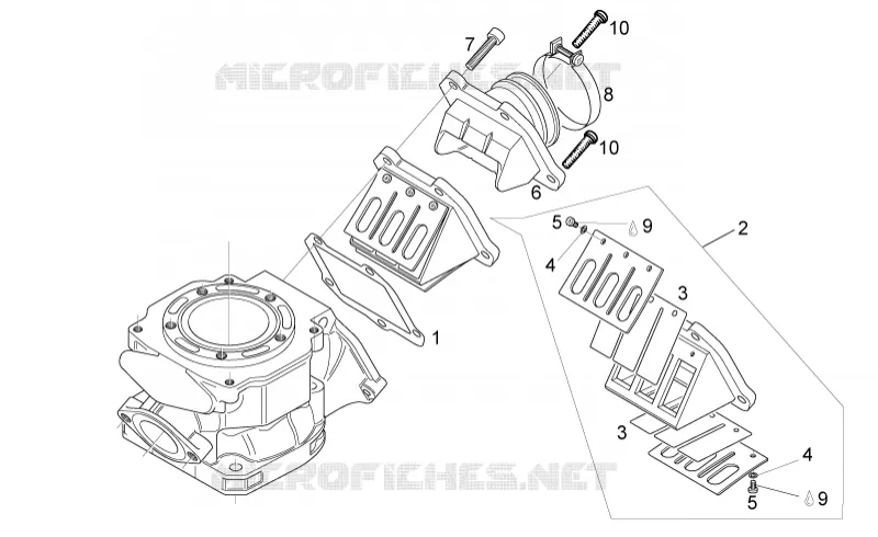 Flasque carburateur Aprilia APRILIA-MOTORCYCLES 125 RS 2007  RS 125