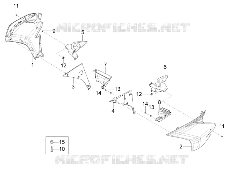 Carène lateral  Aprilia APRILIA-MOTORCYCLES 125 RS 2017  RS 125 4T E4 ABS