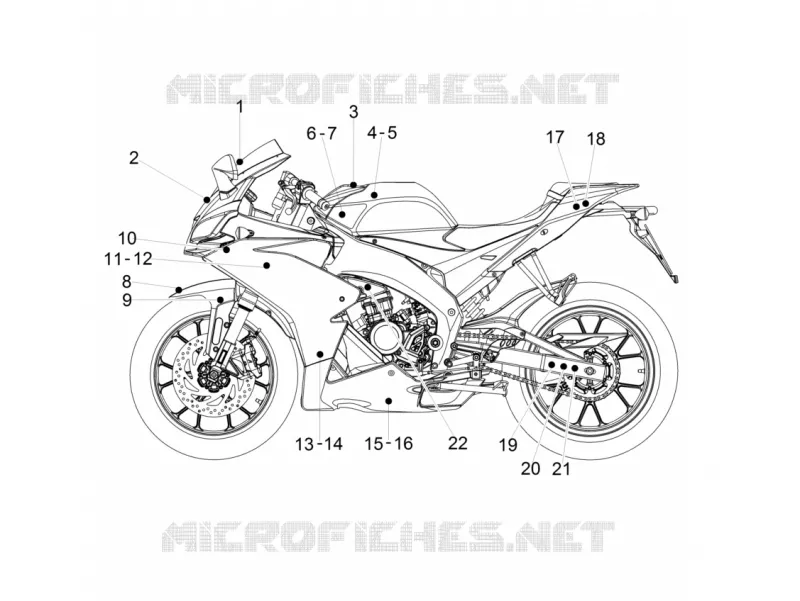 Décalco Aprilia APRILIA-MOTORCYCLES 125 RS 2017  RS 125 4T E4 ABS