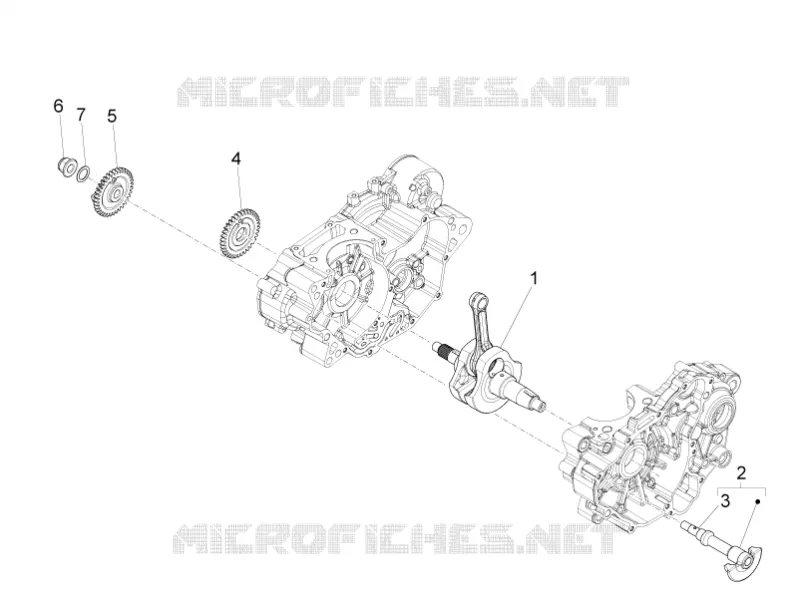 Arbre moteur Aprilia APRILIA-MOTORCYCLES 125 RS4 2011  RS4 125 4T