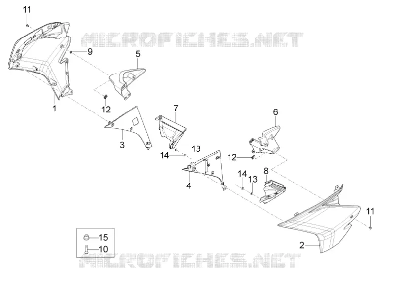 Carène lateral  Aprilia APRILIA-MOTORCYCLES 125 RS4 2011  RS4 125 4T
