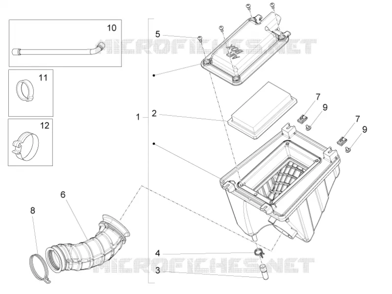 Corps filtre Aprilia APRILIA-MOTORCYCLES 125 RS4 2011  RS4 125 4T