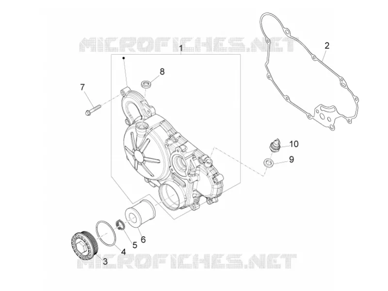 Couvercle embrayage Aprilia APRILIA-MOTORCYCLES 125 RS4 2016  RS4 125 4T