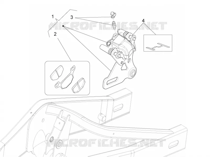 Pince frein arrière Aprilia APRILIA-MOTORCYCLES 125 RS4 2014  RS4 125 4T