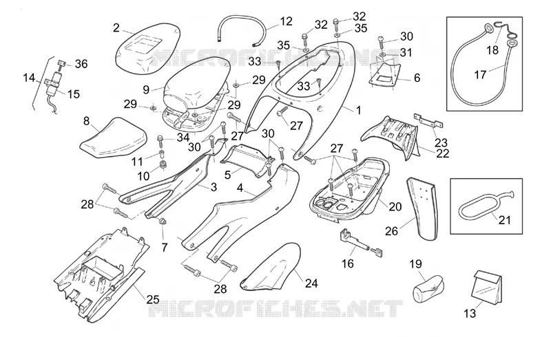 Carrosserie posterieure Aprilia APRILIA-MOTORCYCLES 250 RS 1996  RS 250