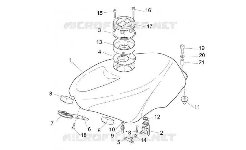 Reservoir carburant Aprilia APRILIA-MOTORCYCLES 250 RS 1997  RS 250