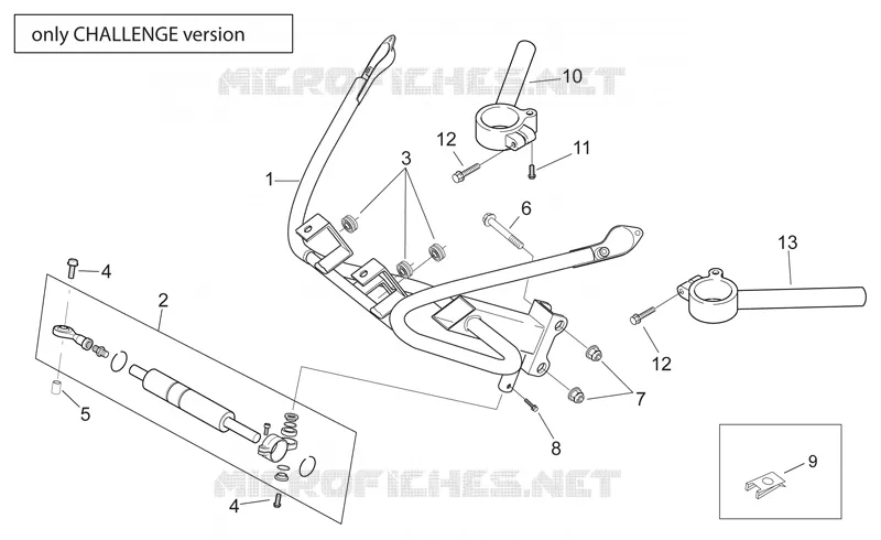 Arceau sup. carénage - Version Challenge Aprilia APRILIA-MOTORCYCLES 250 RS 2003  RS 250