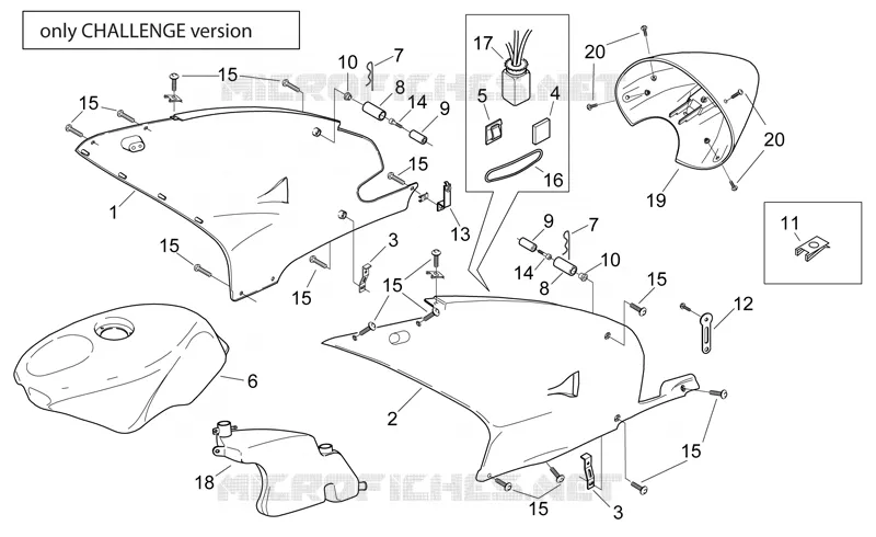 Carrosserie II  - Version Challenge Aprilia APRILIA-MOTORCYCLES 250 RS 2002  RS 250