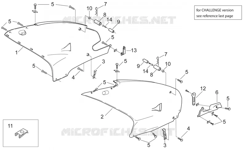 Carrosserie centrale Aprilia APRILIA-MOTORCYCLES 250 RS 2000  RS 250