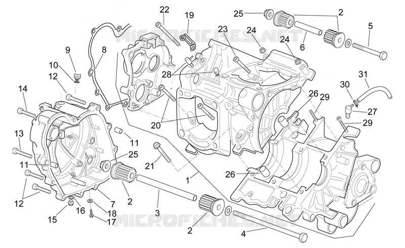 Carter moteur Aprilia APRILIA-MOTORCYCLES 250 RS 2003  RS 250