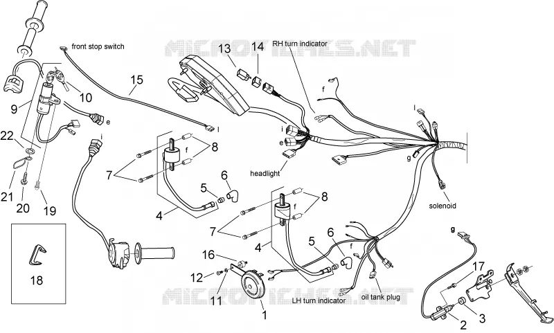 Circuit electrique I Aprilia APRILIA-MOTORCYCLES 250 RS 2003  RS 250