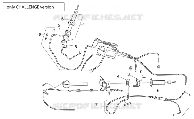 Commandes - Version Challenge Aprilia APRILIA-MOTORCYCLES 250 RS 2003  RS 250