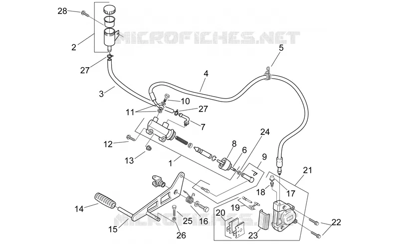 Pompe frein arrière Aprilia APRILIA-MOTORCYCLES 250 RS 2002  RS 250