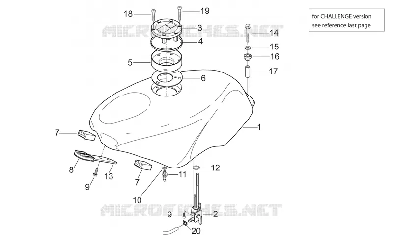 Reservoir carburant Aprilia APRILIA-MOTORCYCLES 250 RS 2001  RS 250