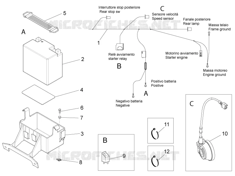 Circuit electrique cent. Aprilia APRILIA-MOTORCYCLES 50 RS4 2012  RS4 50 2T