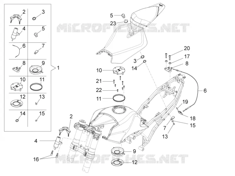 Serrures Aprilia APRILIA-MOTORCYCLES 50 RS4 2013  RS4 50 2T