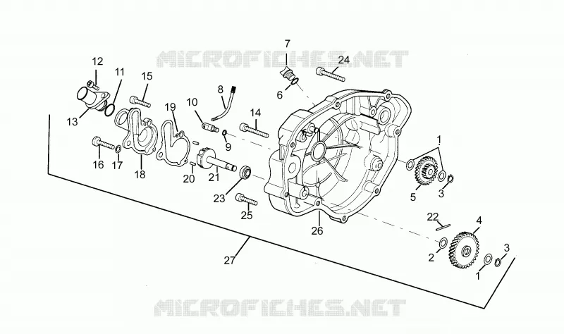 Couvercle embrayage Aprilia APRILIA-MOTORCYCLES 50 RS 1995  RS 50