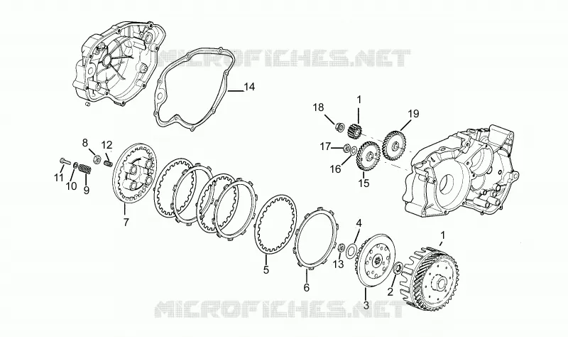 Embrayage Aprilia APRILIA-MOTORCYCLES 50 RS 1995  RS 50