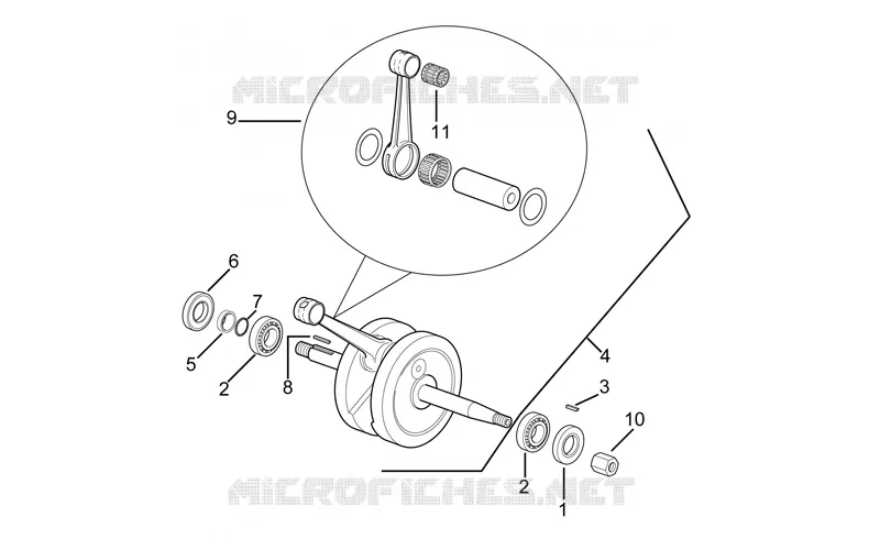 Arbre moteur Aprilia APRILIA-MOTORCYCLES 50 RS 1996  RS 50