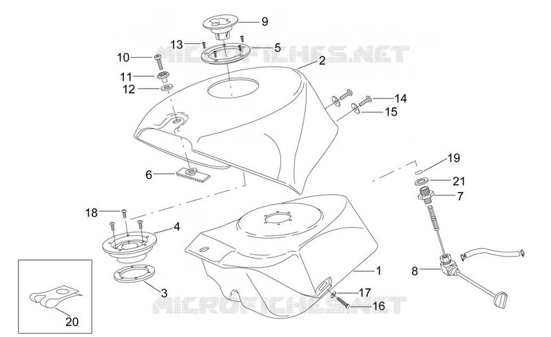 Reservoir carburant Aprilia APRILIA-MOTORCYCLES 50 RS 1996  RS 50