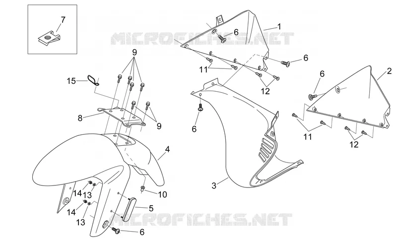 Carrosserie av. II Aprilia APRILIA-MOTORCYCLES 50 RS 2002  RS 50