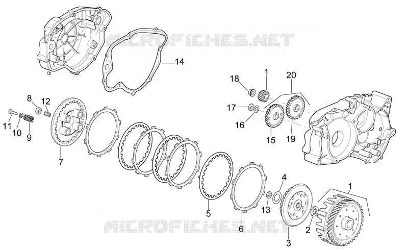 Embrayage Aprilia APRILIA-MOTORCYCLES 50 RS 2004  RS 50
