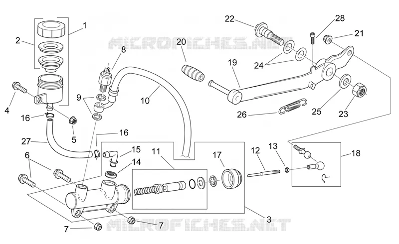 Pompe frein arrière Aprilia APRILIA-MOTORCYCLES 50 RS 2003  RS 50