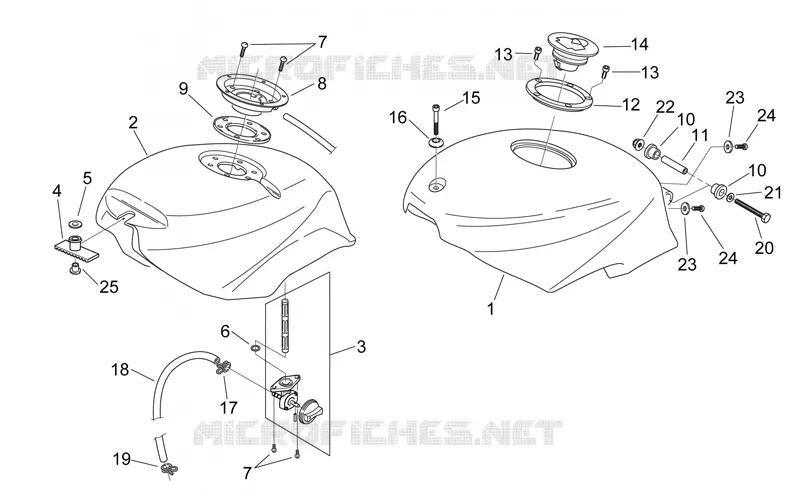 Reservoir carburant Aprilia APRILIA-MOTORCYCLES 50 RS 2001  RS 50