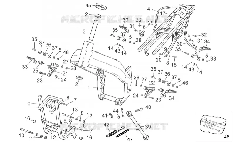 CHASSIS - Berceau Aprilia APRILIA-MOTORCYCLES 50 RS 2009  RS 50