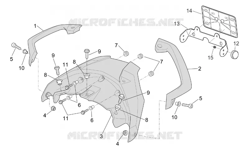 Carrosserie posterieure Aprilia APRILIA-MOTORCYCLES 1000 RST-FUTURA 2001  RST 1000 Futura