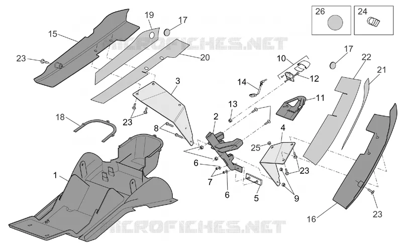 Dessous selle Aprilia APRILIA-MOTORCYCLES 1000 RST-FUTURA 2002  RST 1000 Futura
