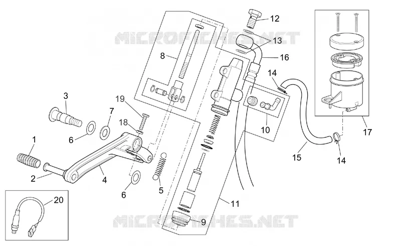 Maît.cyl. frein AR Aprilia APRILIA-MOTORCYCLES 1000 RST-FUTURA 2003  RST 1000 Futura