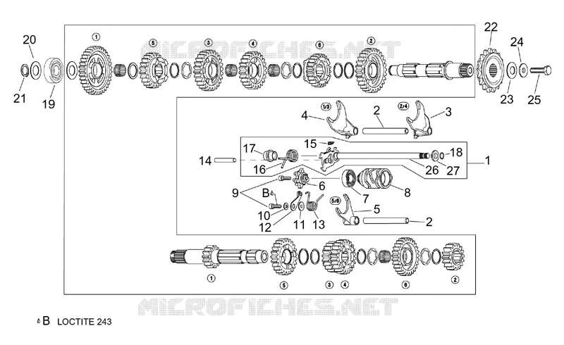 Selecteur boîte de vitesses Aprilia APRILIA-MOTORCYCLES 1000 RST-FUTURA 2003  RST 1000 Futura