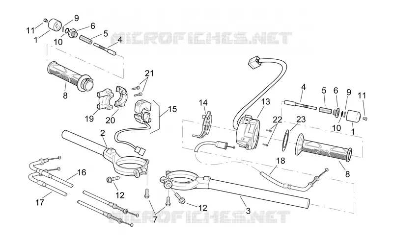 Guidon Aprilia APRILIA-MOTORCYCLES 1000 RSV 1998  RSV 1000