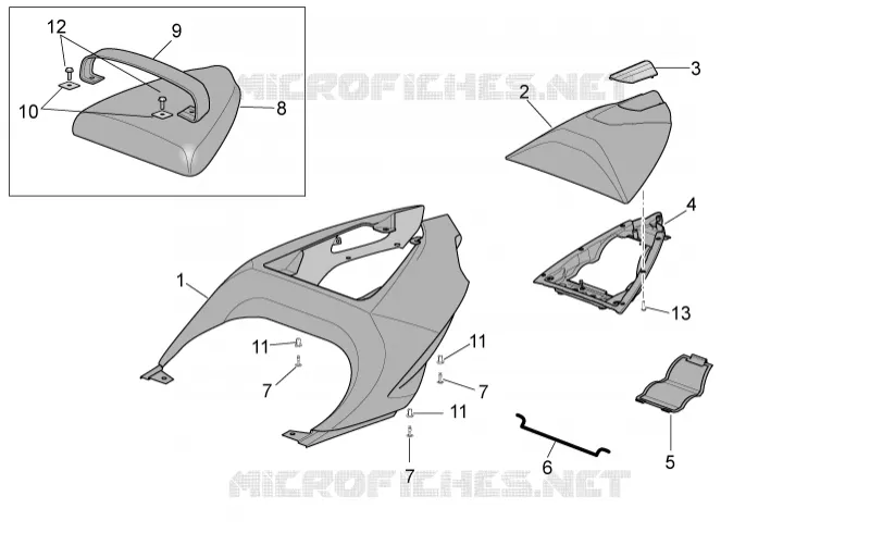 Carrosserie ar. - Qu.Car I Aprilia APRILIA-MOTORCYCLES 1000 RSV 2008  RSV 1000