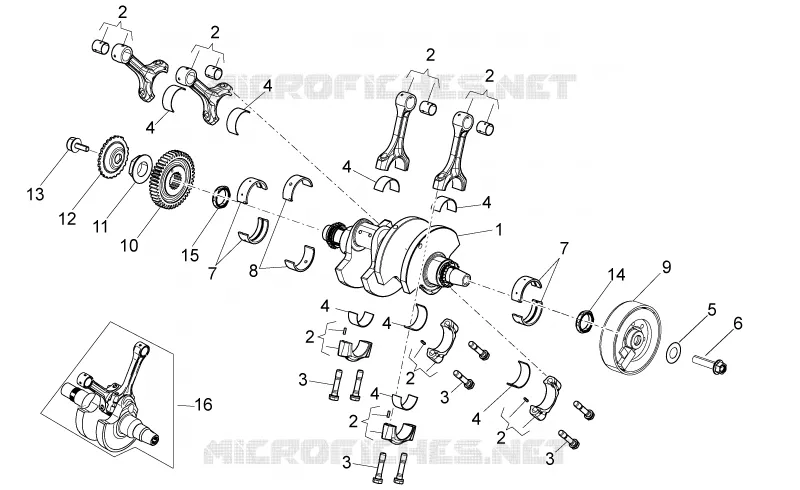 Arbre moteur Aprilia APRILIA-MOTORCYCLES 1000 RSV4 2015  RSV4 1000 APRC Factory ABS