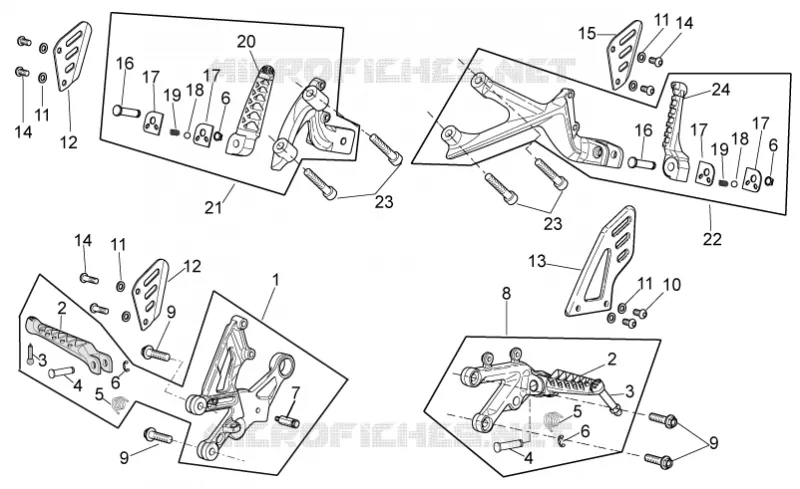 Repose-Pieds Aprilia APRILIA-MOTORCYCLES 1000 RSV4 2015  RSV4 1000 APRC Factory ABS
