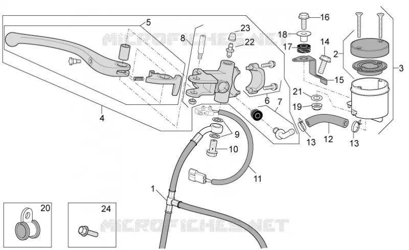 Maît. cyl. frein AV Aprilia APRILIA-MOTORCYCLES 1000 RSV4 2011  RSV4 1000 APRC R