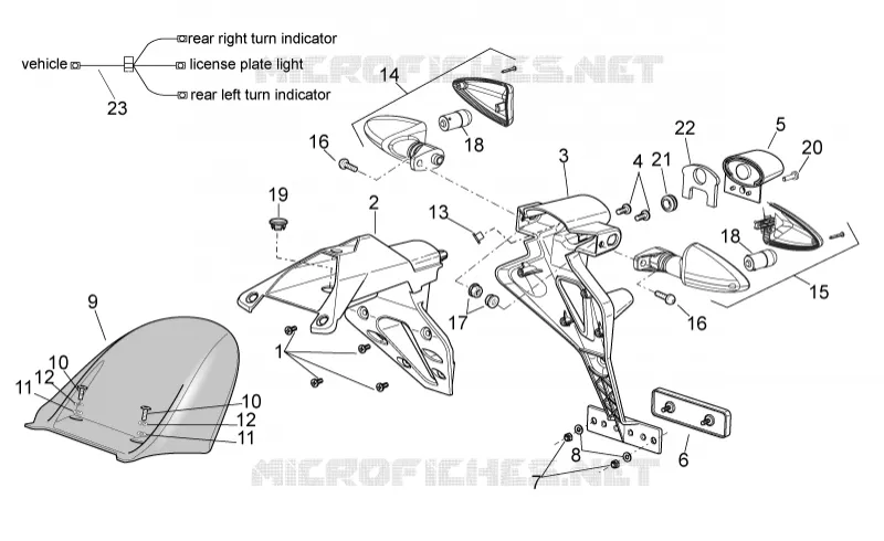 Carrosserie posterieure II Aprilia APRILIA-MOTORCYCLES 1000 RSV4 2014  RSV4 1000 APRC R