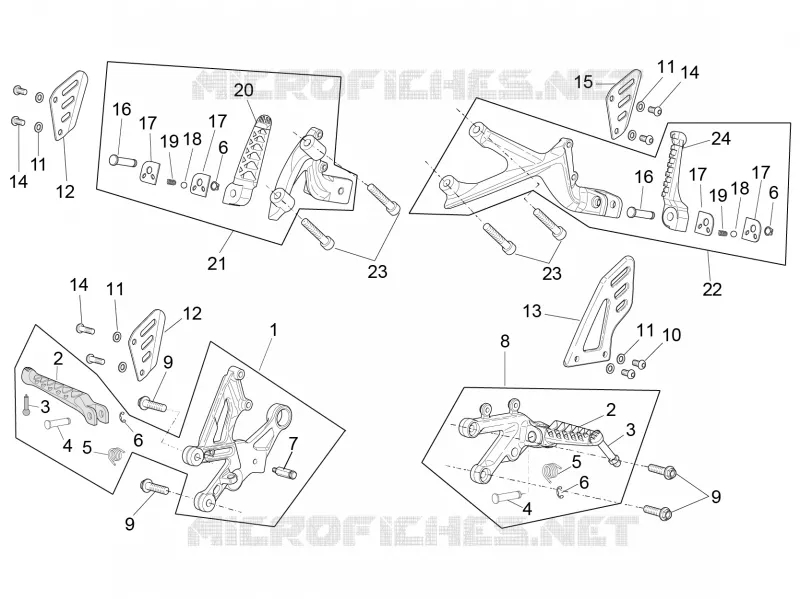 Repose-Pieds Aprilia APRILIA-MOTORCYCLES 1000 RSV4 2016  RSV4 1000 Racing Factory L.E