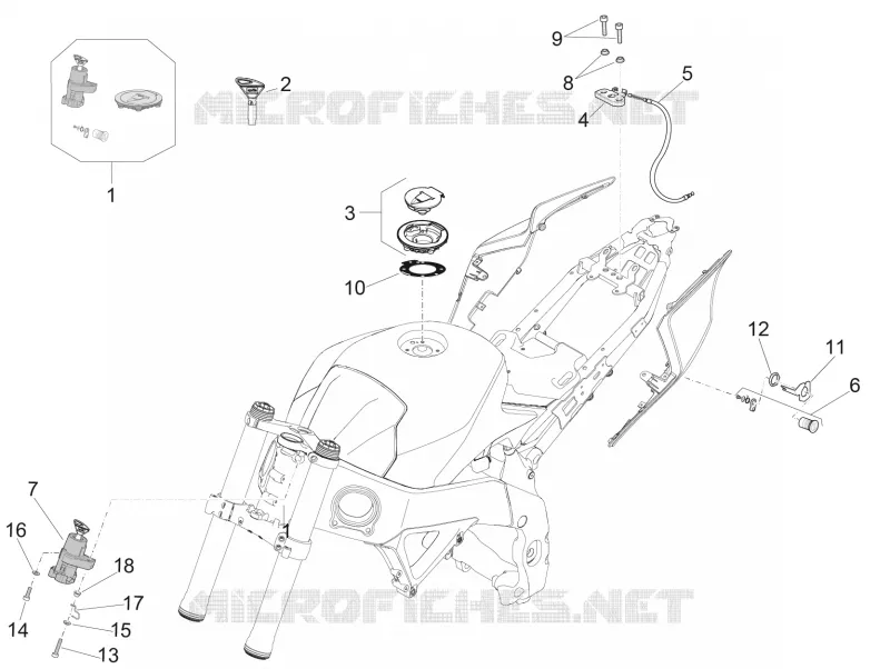 Serrures Aprilia APRILIA-MOTORCYCLES 1000 RSV4 2017  RSV4 1000 RR