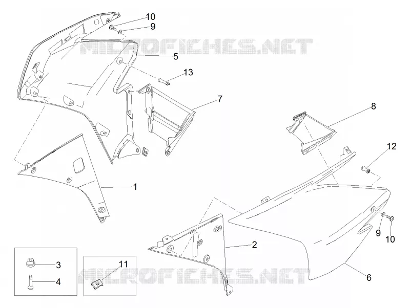 Carène lateral  Aprilia APRILIA-MOTORCYCLES 1000 RSV4 2017  RSV4 1000 RR