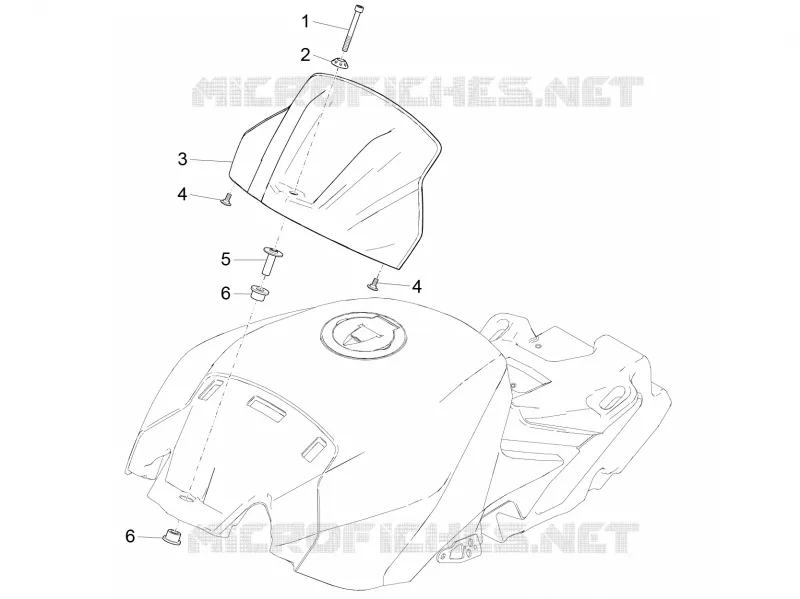 Couvre-réservoir Aprilia APRILIA-MOTORCYCLES 1000 RSV4 2017  RSV4 1000 RR