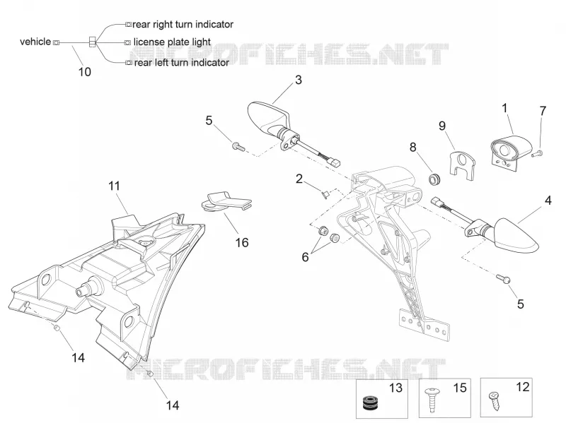Feux arriere Aprilia APRILIA-MOTORCYCLES 1000 RSV4 2017  RSV4 1000 RR