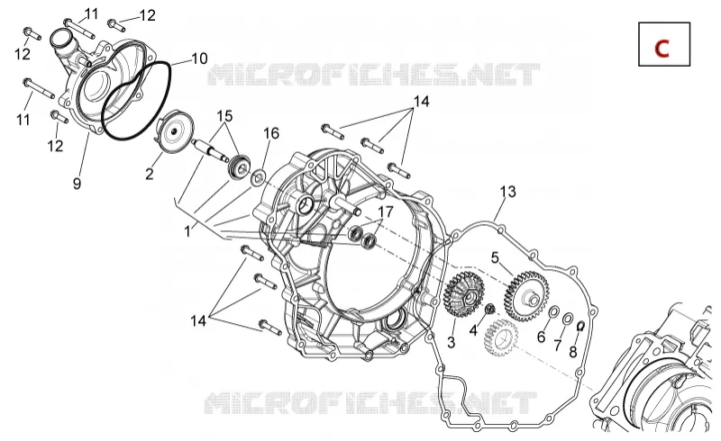 Pompe à eau Aprilia APRILIA-MOTORCYCLES 750 SHIVER 2009  Shiver