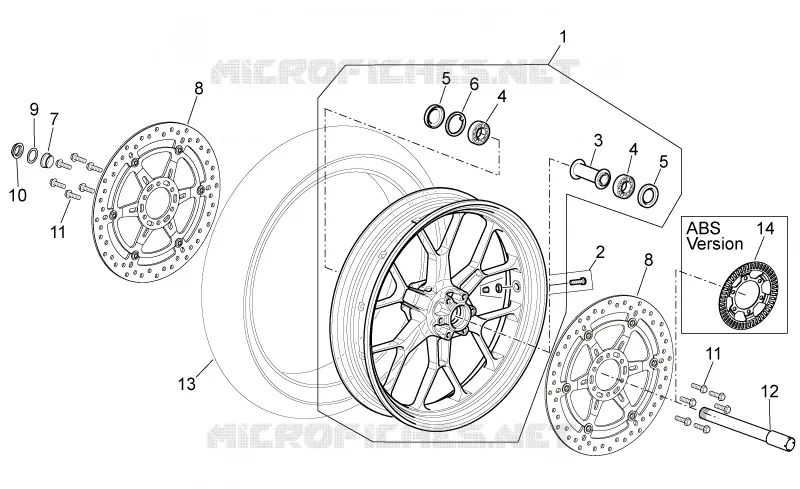 Roue Av. Aprilia APRILIA-MOTORCYCLES 750 SHIVER 2007  Shiver