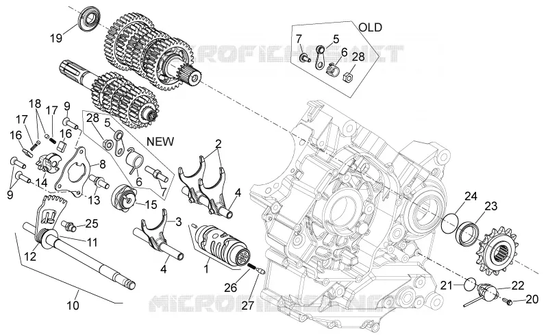 Selecteur boîte de vitesses Aprilia APRILIA-MOTORCYCLES 750 SHIVER 2008  Shiver