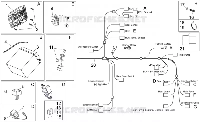 Circuit electrique II Aprilia APRILIA-MOTORCYCLES 750 SHIVER 2011  Shiver